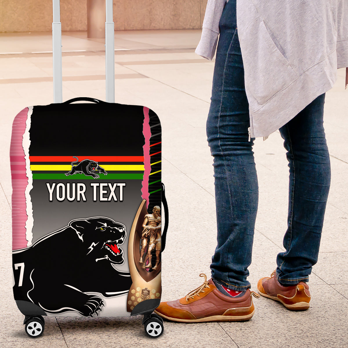 personalised-panther-rugby-nrl-premiers-luggage-cover-panther-pride-black-pink-sporty-vibe