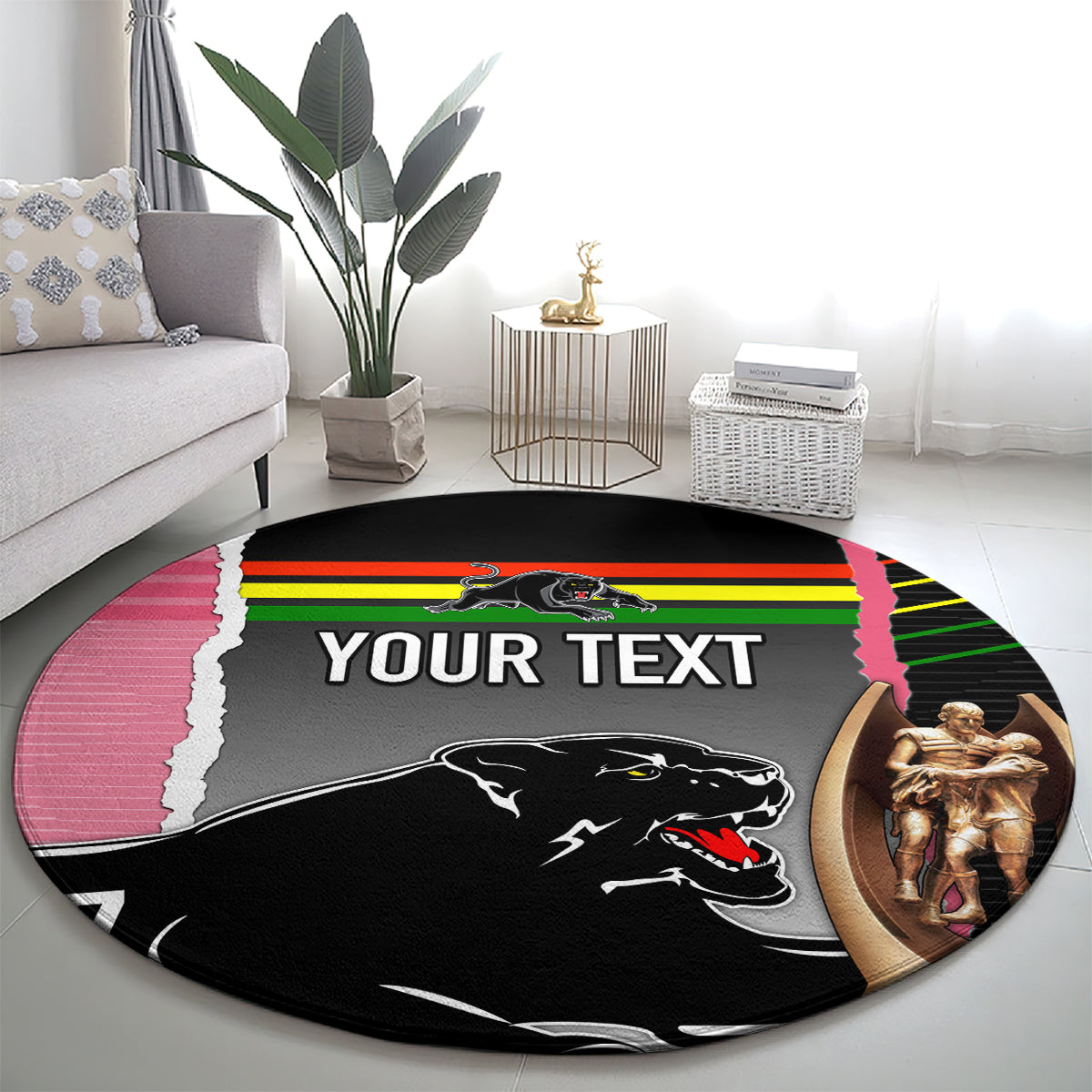 personalised-panther-rugby-nrl-premiers-round-carpet-panther-pride-black-pink-sporty-vibe