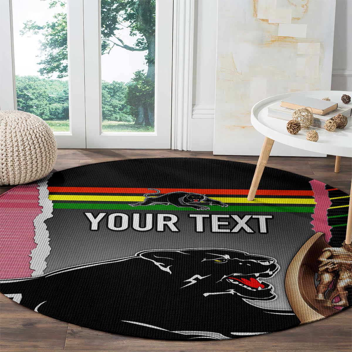 personalised-panther-rugby-nrl-premiers-round-carpet-panther-pride-black-pink-sporty-vibe