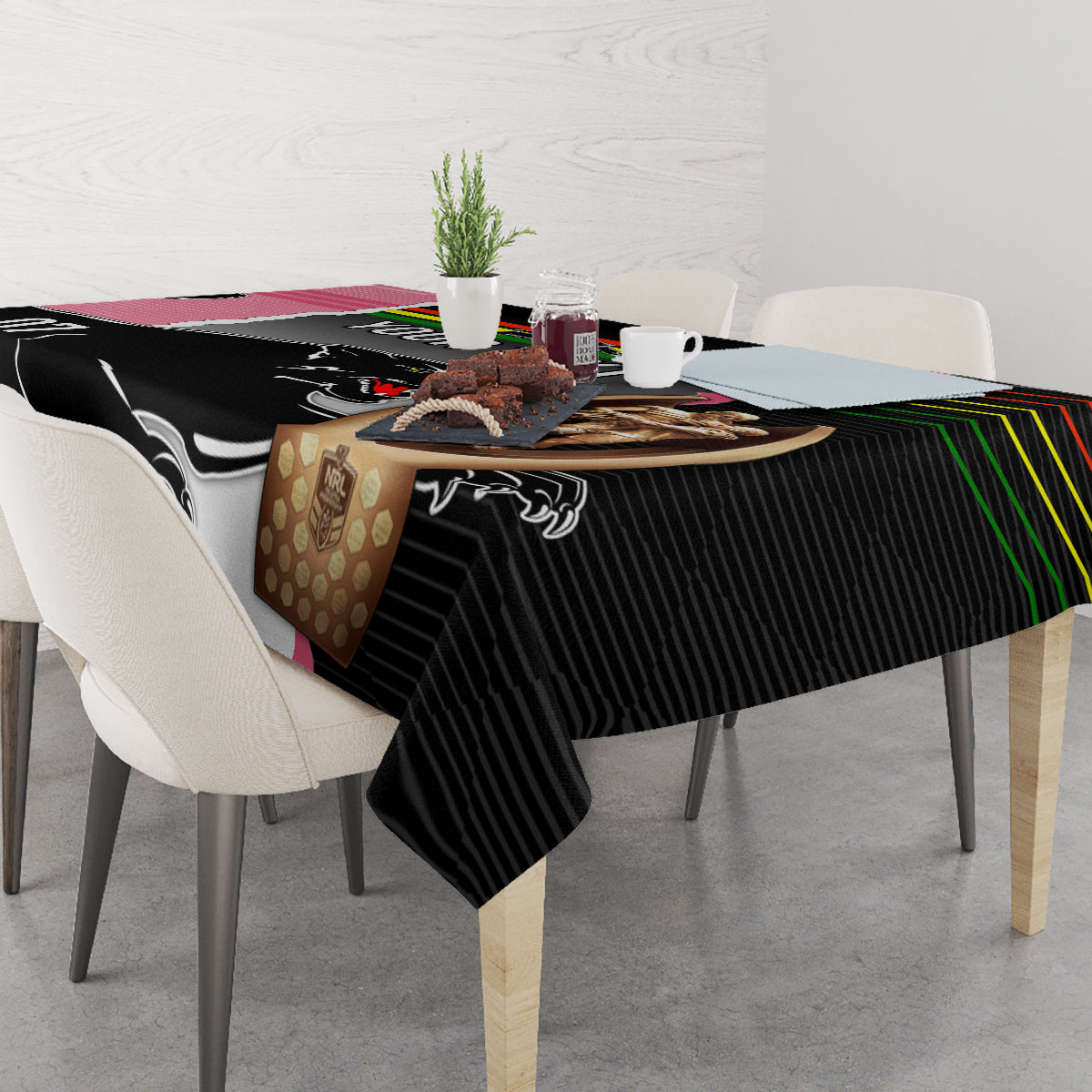 personalised-panther-rugby-nrl-premiers-tablecloth-panther-pride-black-pink-sporty-vibe