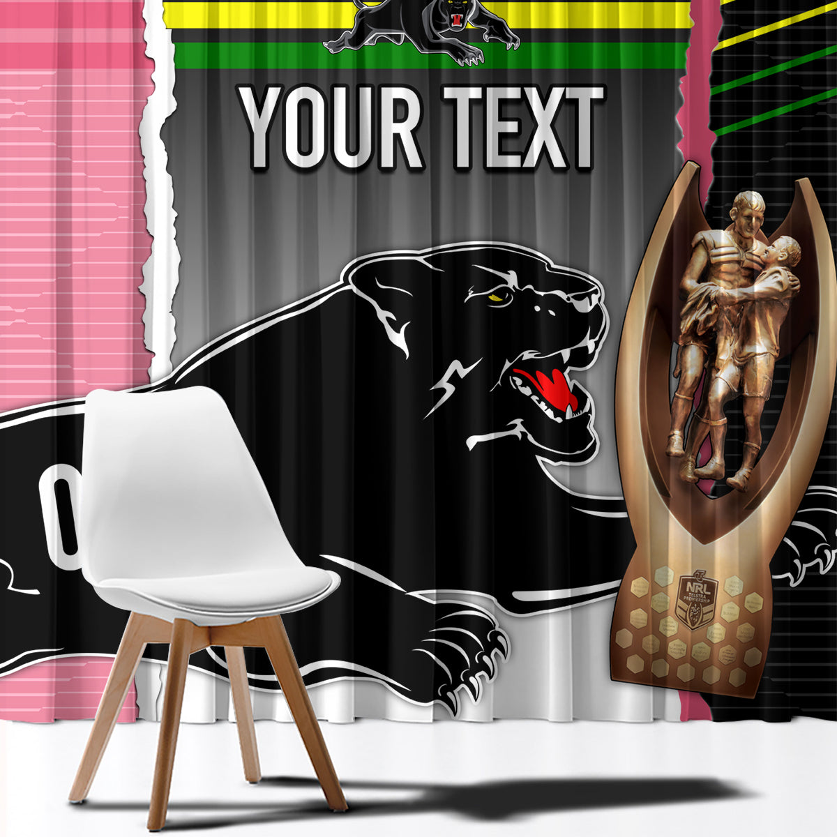 personalised-panther-rugby-nrl-premiers-window-curtain-panther-pride-black-pink-sporty-vibe