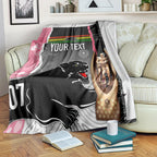 personalised-panther-rugby-nrl-premiers-blanket-panther-pride-black-pink-aboriginal-mix-art