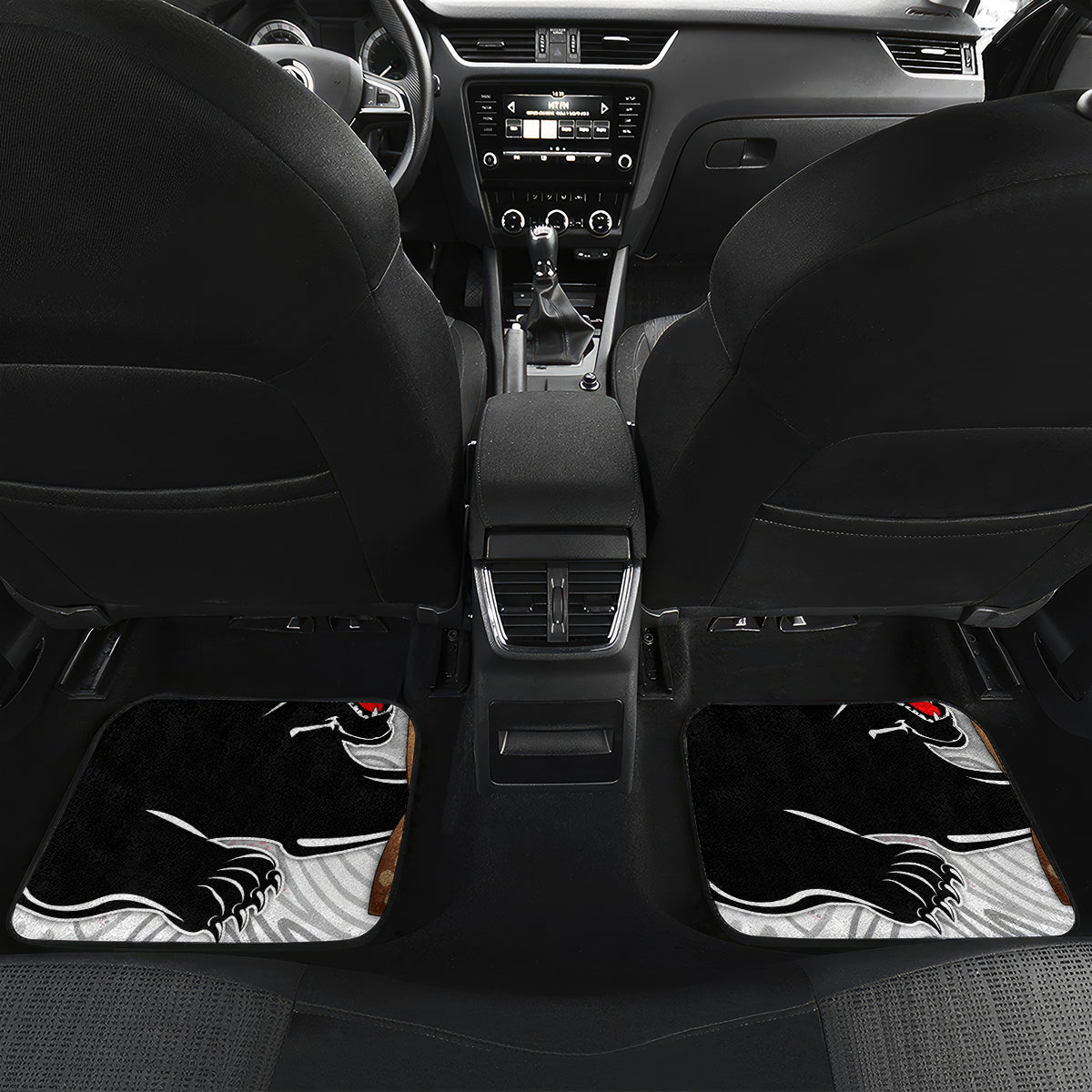 personalised-panther-rugby-nrl-premiers-car-mats-panther-pride-black-pink-aboriginal-mix-art