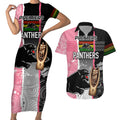 personalised-panther-rugby-nrl-premiers-couples-matching-short-sleeve-bodycon-dress-and-hawaiian-shirt-panther-pride-black-pink-aboriginal-mix-art