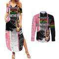 personalised-panther-rugby-nrl-premiers-couples-matching-summer-maxi-dress-and-long-sleeve-button-shirts-panther-pride-black-pink-aboriginal-mix-art