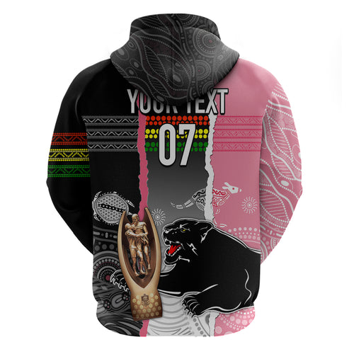 personalised-panther-rugby-nrl-premiers-hoodie-panther-pride-black-pink-aboriginal-mix-art