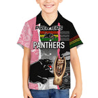 personalised-panther-rugby-nrl-premiers-kid-hawaiian-shirt-panther-pride-black-pink-aboriginal-mix-art