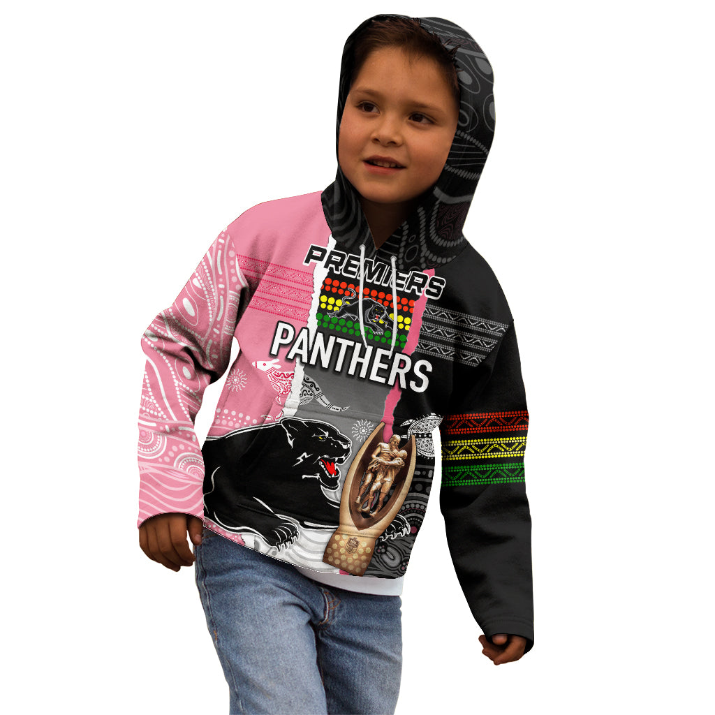 personalised-panther-rugby-nrl-premiers-kid-hoodie-panther-pride-black-pink-aboriginal-mix-art