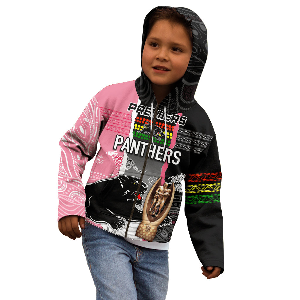 personalised-panther-rugby-nrl-premiers-kid-hoodie-panther-pride-black-pink-aboriginal-mix-art