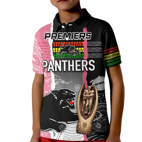 personalised-panther-rugby-nrl-premiers-kid-polo-shirt-panther-pride-black-pink-aboriginal-mix-art