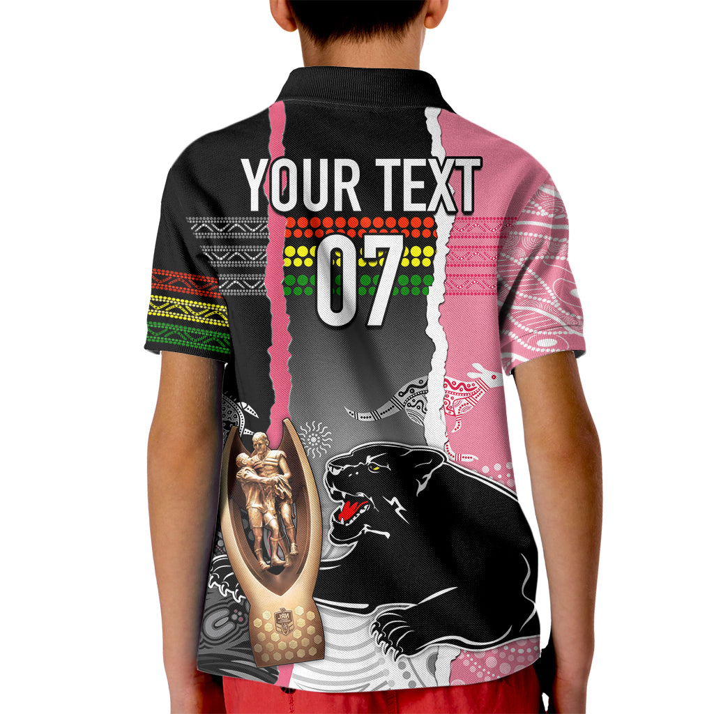 personalised-panther-rugby-nrl-premiers-kid-polo-shirt-panther-pride-black-pink-aboriginal-mix-art