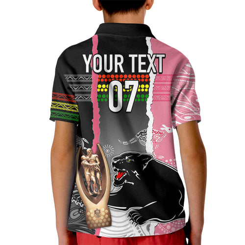 personalised-panther-rugby-nrl-premiers-kid-polo-shirt-panther-pride-black-pink-aboriginal-mix-art