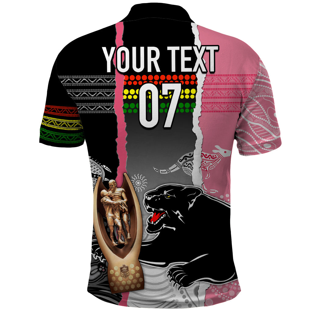 personalised-panther-rugby-nrl-premiers-polo-shirt-panther-pride-black-pink-aboriginal-mix-art