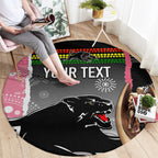 personalised-panther-rugby-nrl-premiers-round-carpet-panther-pride-black-pink-aboriginal-mix-art