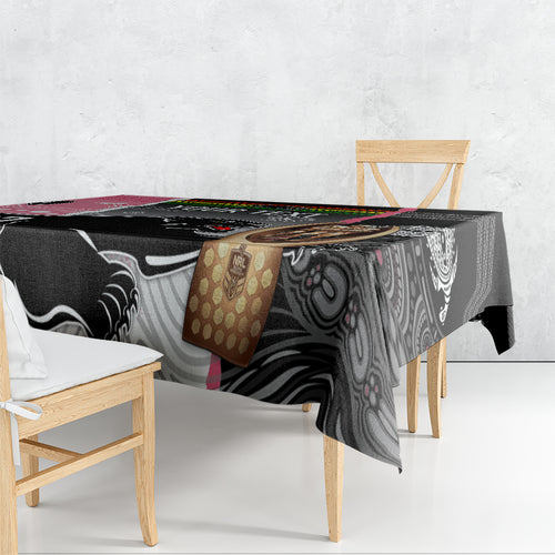 personalised-panther-rugby-nrl-premiers-tablecloth-panther-pride-black-pink-aboriginal-mix-art