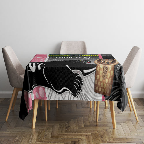 personalised-panther-rugby-nrl-premiers-tablecloth-panther-pride-black-pink-aboriginal-mix-art