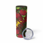 Kakapo Bird New Zealand Skinny Tumbler Floral Christmas