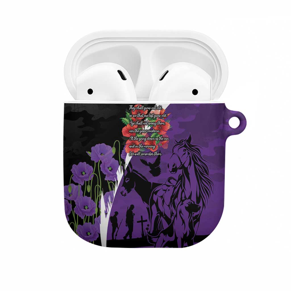 Australia ANZAC Day AirPods Case Animals of War - Lest We Forget