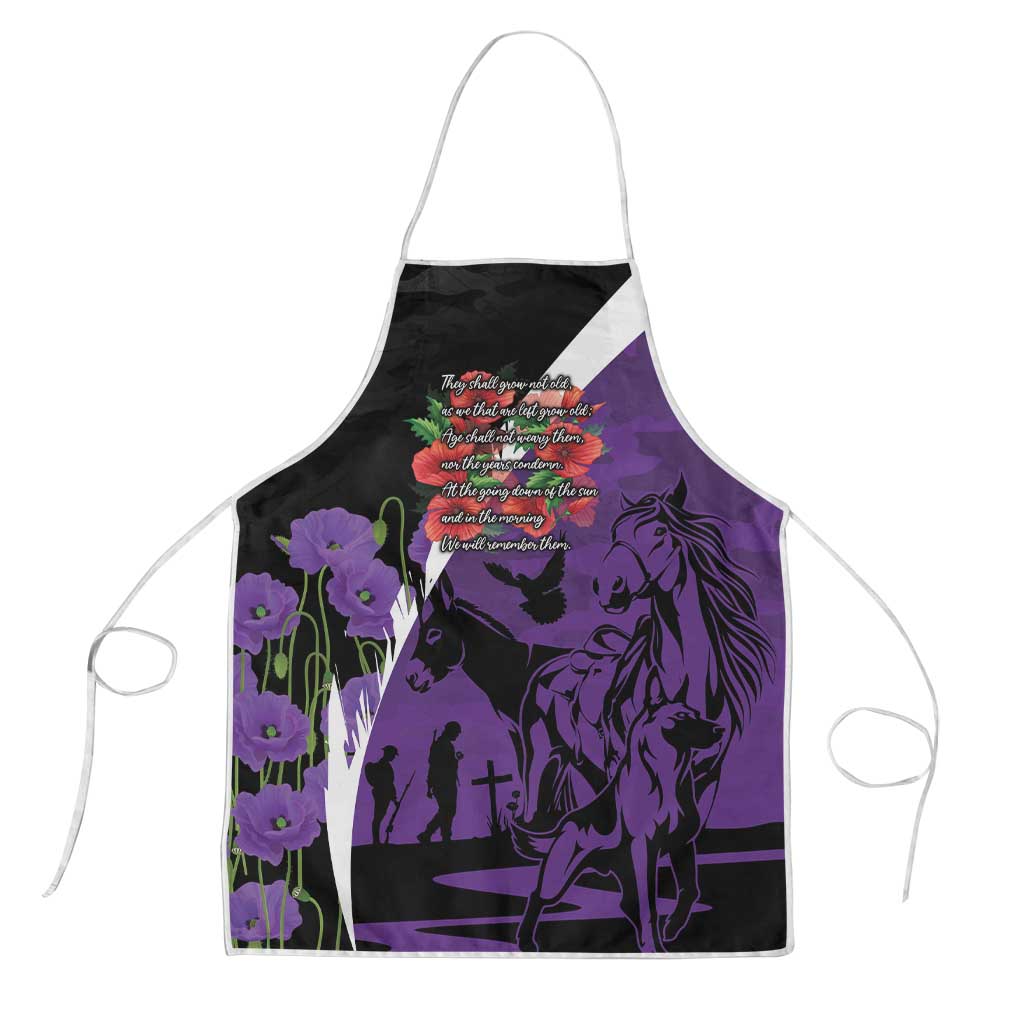 Australia ANZAC Day Apron Animals of War - Lest We Forget
