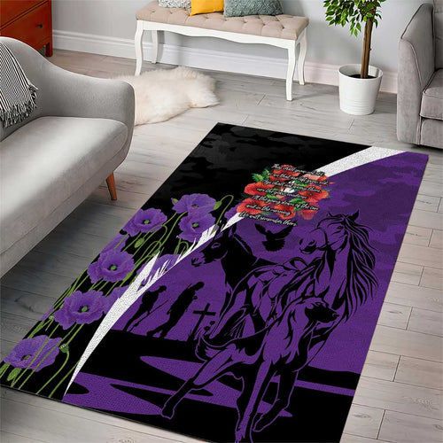 Australia ANZAC Day Area Rug Animals of War - Lest We Forget