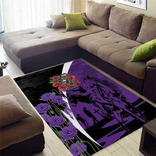 Australia ANZAC Day Area Rug Animals of War - Lest We Forget