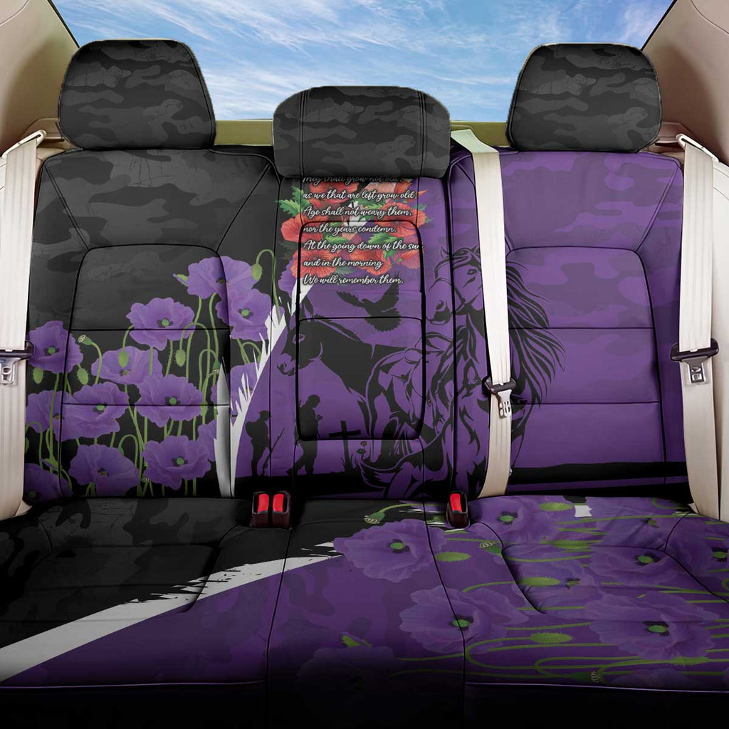 Australia ANZAC Day Back Car Seat Cover Animals of War - Lest We Forget