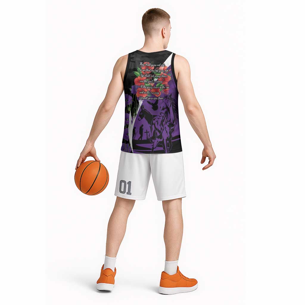 Australia ANZAC Day Basketball Jersey Animals of War - Lest We Forget