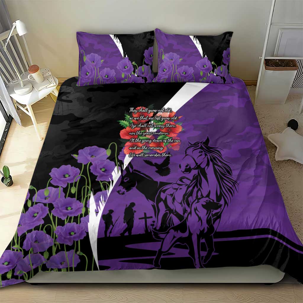 Australia ANZAC Day Bedding Set Animals of War - Lest We Forget