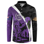 Australia ANZAC Day Button Sweatshirt Animals of War - Lest We Forget