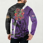 Australia ANZAC Day Button Sweatshirt Animals of War - Lest We Forget