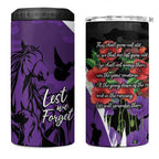 Australia ANZAC Day 4 in 1 Can Cooler Tumbler Animals of War - Lest We Forget