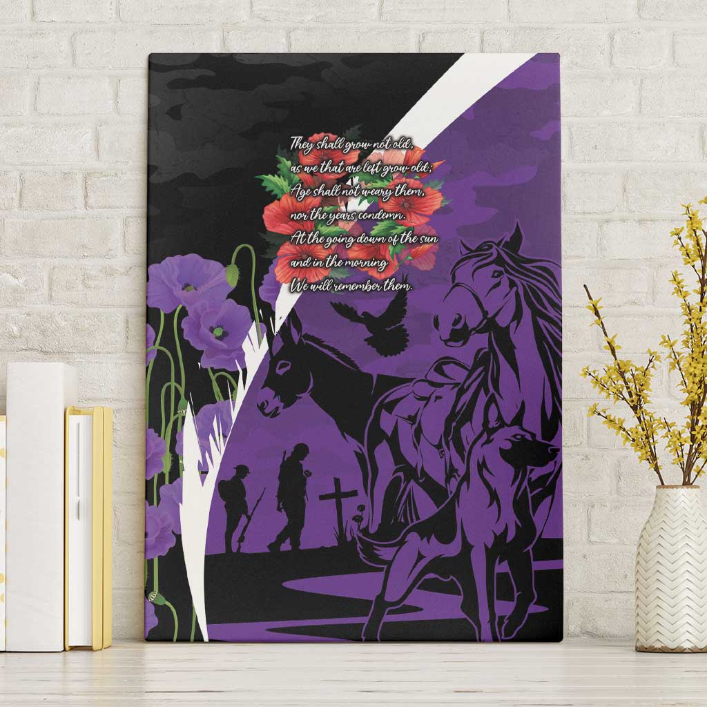 Australia ANZAC Day Canvas Wall Art Animals of War - Lest We Forget
