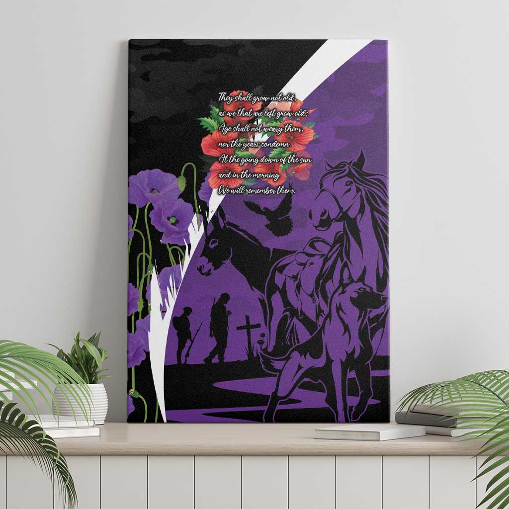 Australia ANZAC Day Canvas Wall Art Animals of War - Lest We Forget