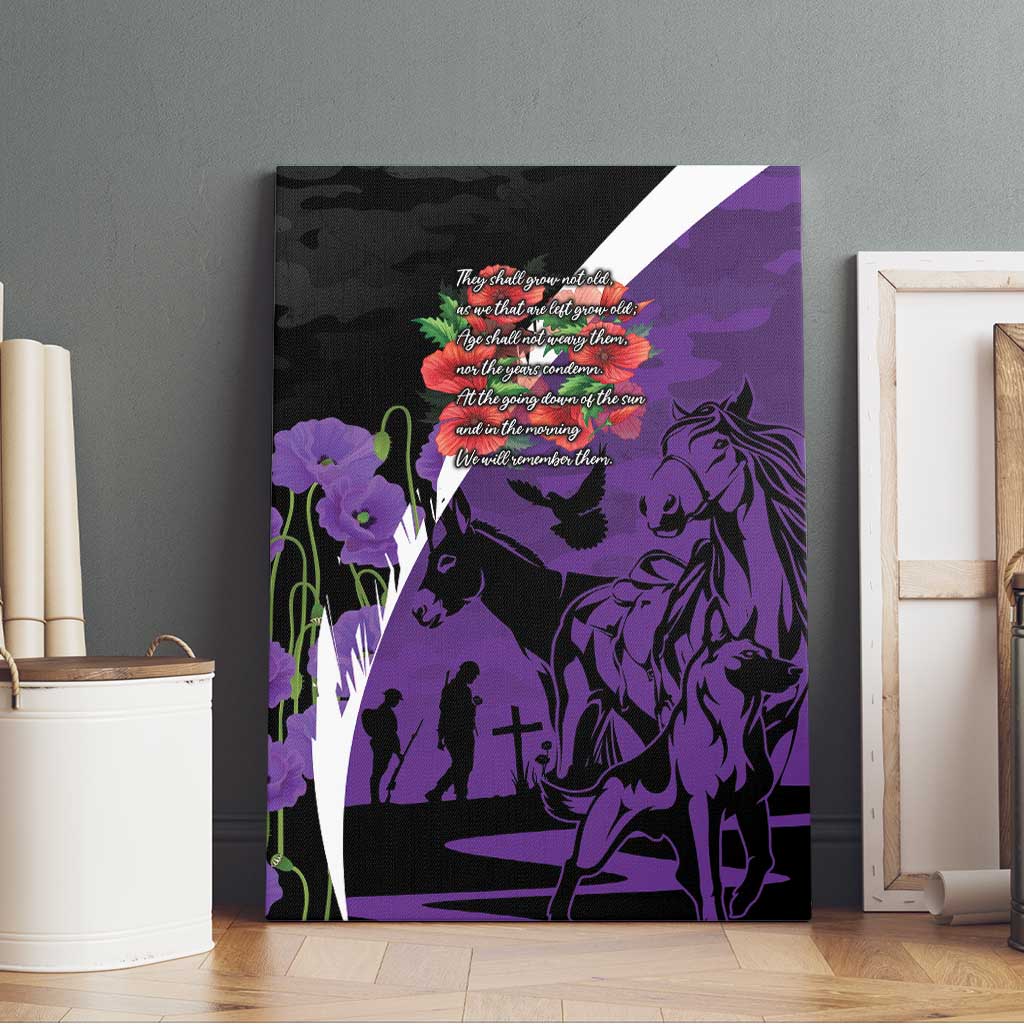 Australia ANZAC Day Canvas Wall Art Animals of War - Lest We Forget