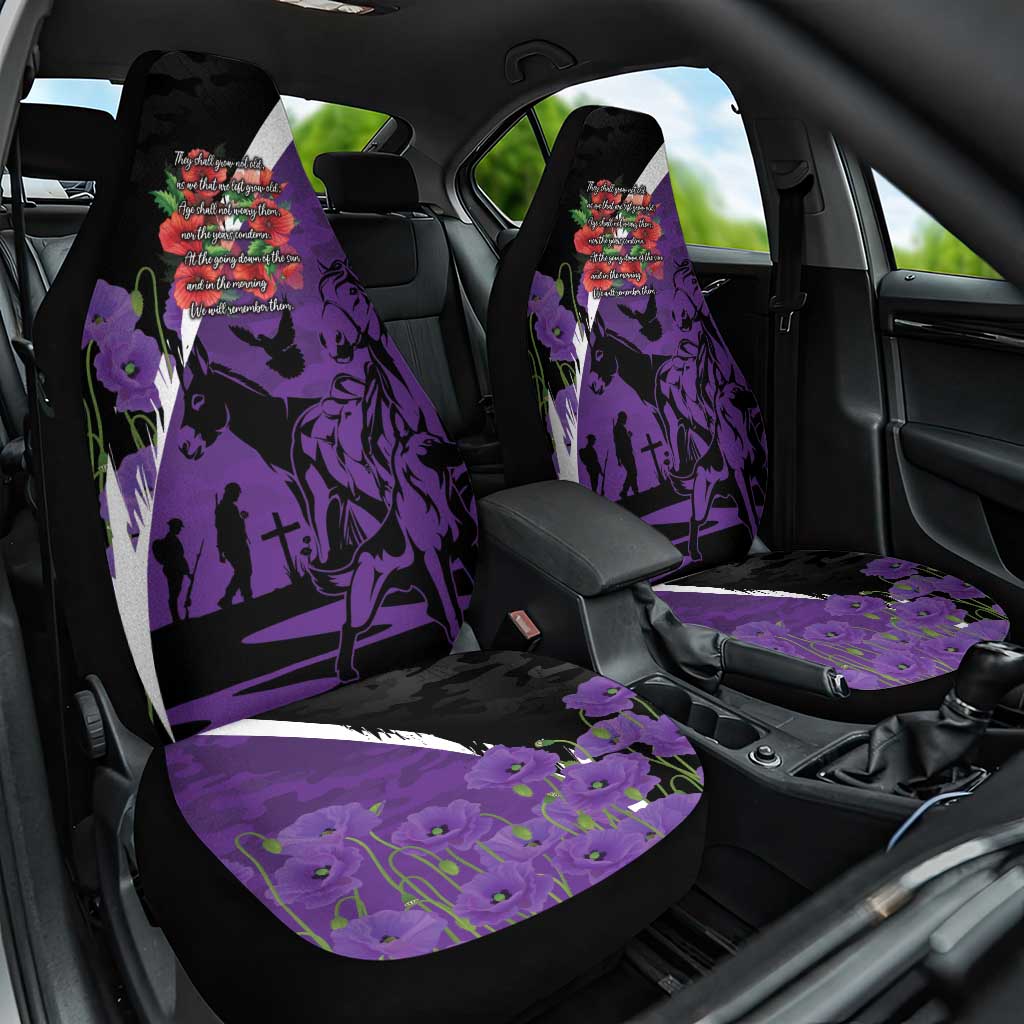 Australia ANZAC Day Car Seat Cover Animals of War - Lest We Forget