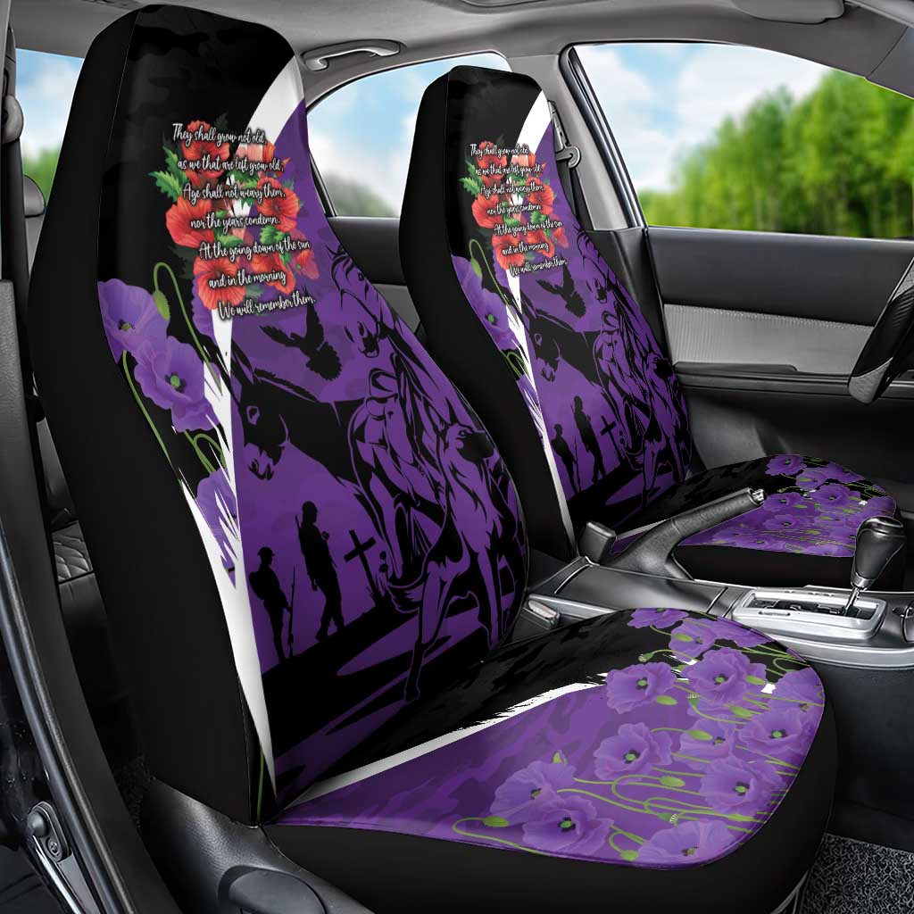 Australia ANZAC Day Car Seat Cover Animals of War - Lest We Forget