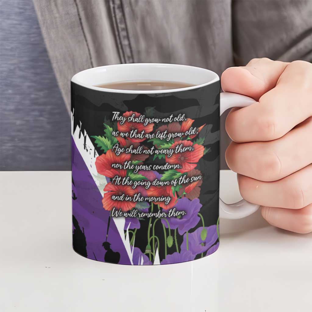 Australia ANZAC Day Ceramic Mug Animals of War - Lest We Forget
