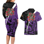 Australia ANZAC Day Couples Matching Long Sleeve Bodycon Dress and Hawaiian Shirt Animals of War - Lest We Forget