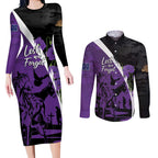 Australia ANZAC Day Couples Matching Long Sleeve Bodycon Dress and Long Sleeve Button Shirt Animals of War - Lest We Forget
