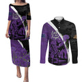 Australia ANZAC Day Couples Matching Puletasi and Long Sleeve Button Shirt Animals of War - Lest We Forget