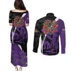 Australia ANZAC Day Couples Matching Puletasi and Long Sleeve Button Shirt Animals of War - Lest We Forget