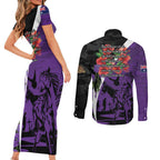 Australia ANZAC Day Couples Matching Short Sleeve Bodycon Dress and Long Sleeve Button Shirt Animals of War - Lest We Forget