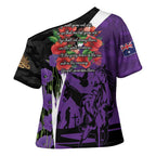 Australia ANZAC Day Cross Shoulder Shirt Animals of War - Lest We Forget
