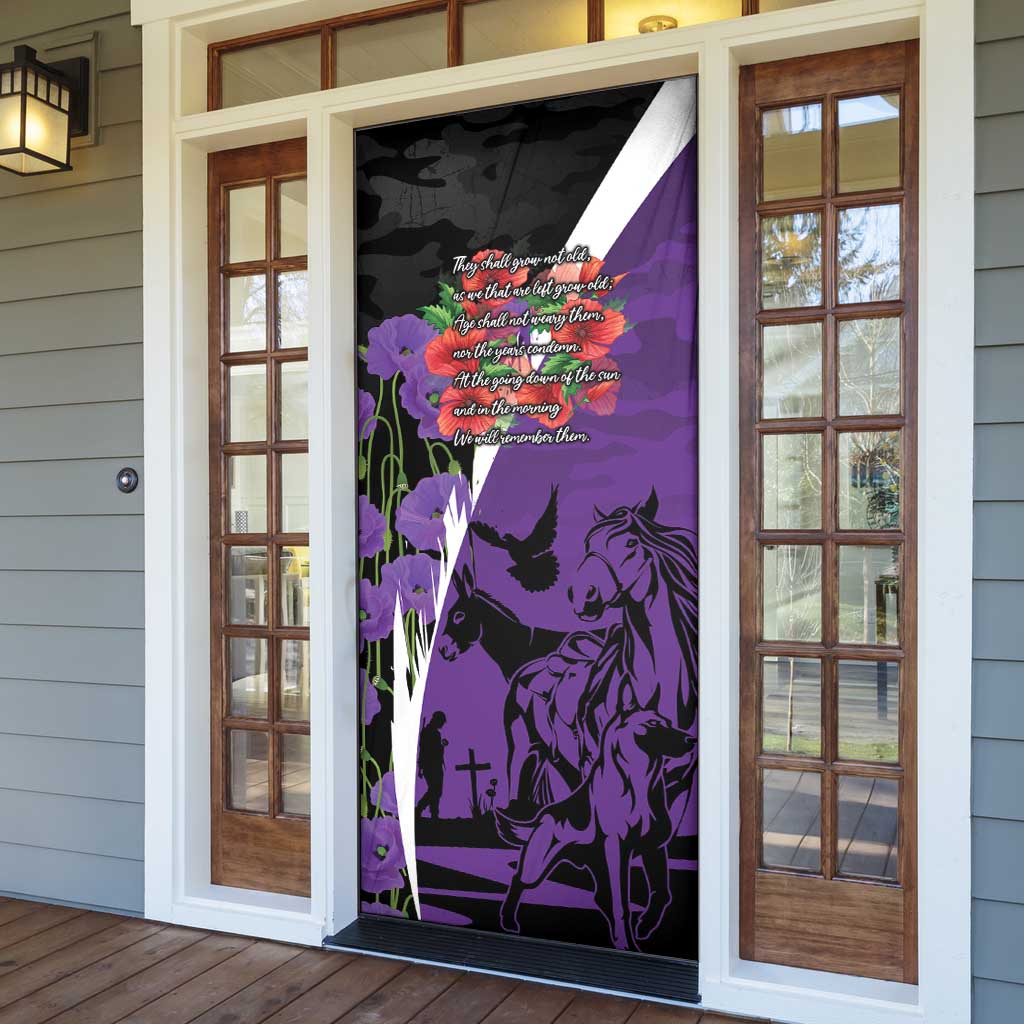 Australia ANZAC Day Door Cover Animals of War - Lest We Forget