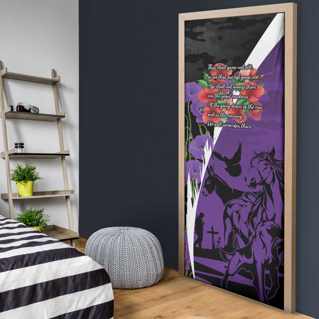 Australia ANZAC Day Door Cover Animals of War - Lest We Forget