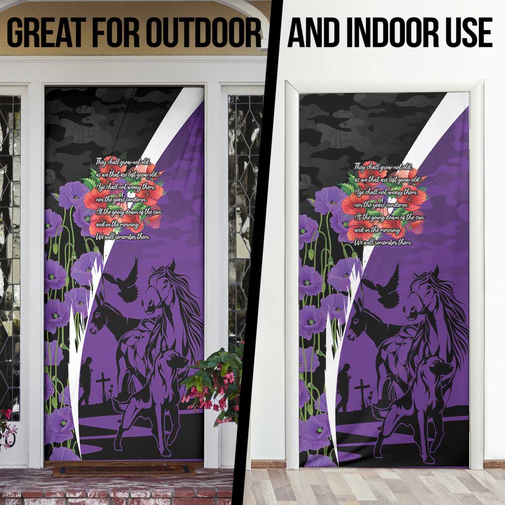 Australia ANZAC Day Door Cover Animals of War - Lest We Forget