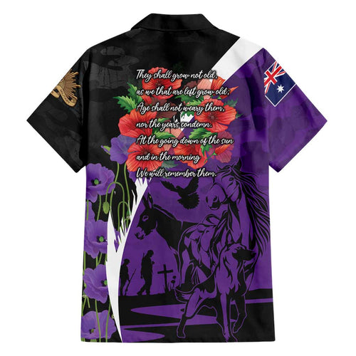 Australia ANZAC Day Family Matching Off Shoulder Maxi Dress and Hawaiian Shirt Animals of War - Lest We Forget