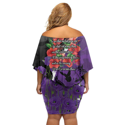Australia ANZAC Day Family Matching Off Shoulder Short Dress and Hawaiian Shirt Animals of War - Lest We Forget