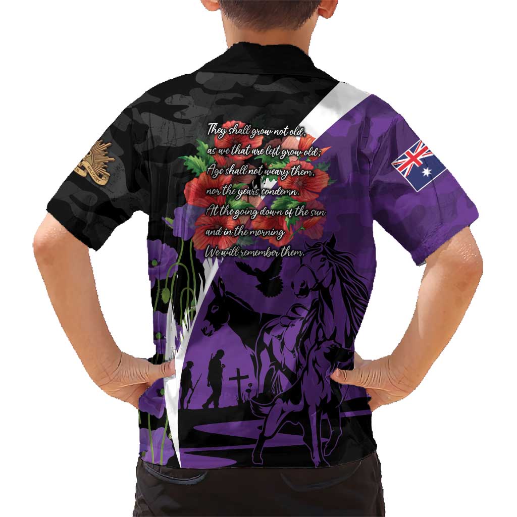 Australia ANZAC Day Family Matching Puletasi and Hawaiian Shirt Animals of War - Lest We Forget