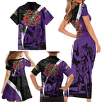 Australia ANZAC Day Family Matching Short Sleeve Bodycon Dress and Hawaiian Shirt Animals of War - Lest We Forget